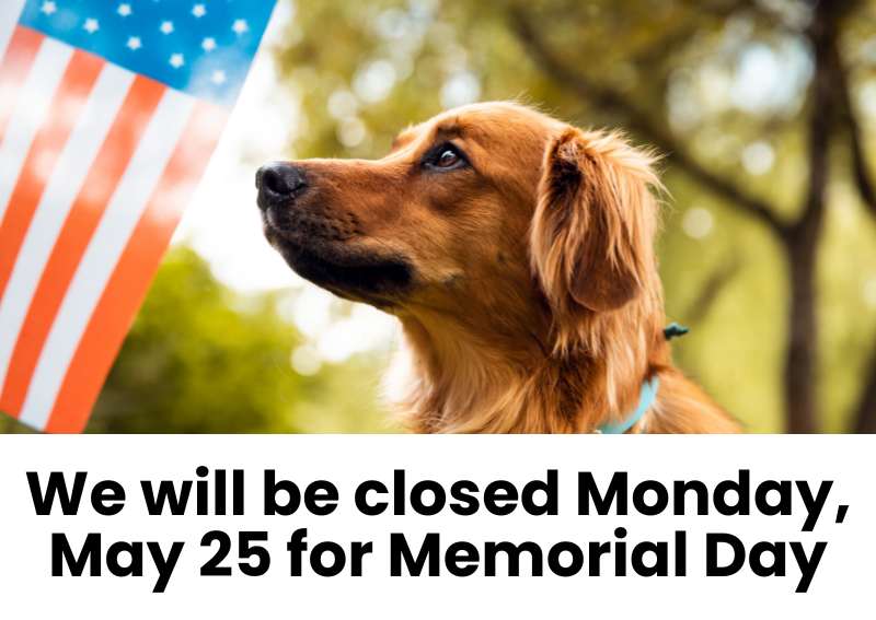 Carousel Slide 2: Closed for Memorial Day